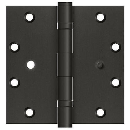 Deltana 5 x 5 Square Corner Ball Bearing Security Hinge Oil Rubbed Bronze Finish SS55BBU10B-SEC